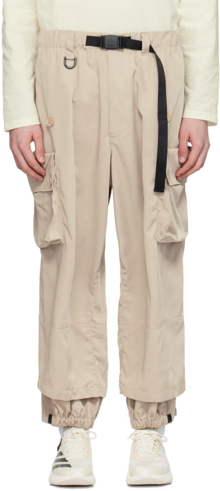 Y-3 Beige Cuffed Cargo Pants Cover