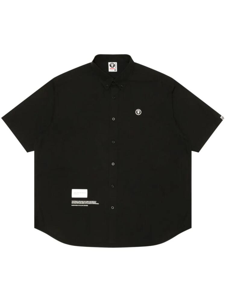 AAPE BY *A BATHING APE® Ape-patch short sleeve cotton shirt - Black Cover