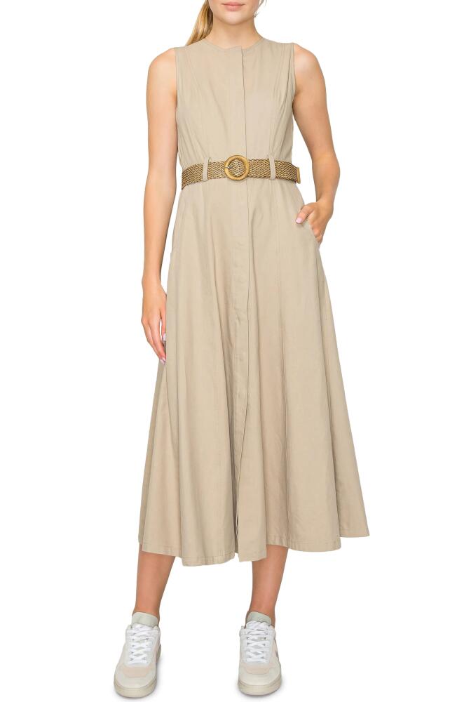 MELLODAY Sleeveless A-Line Dress in Khaki Cover