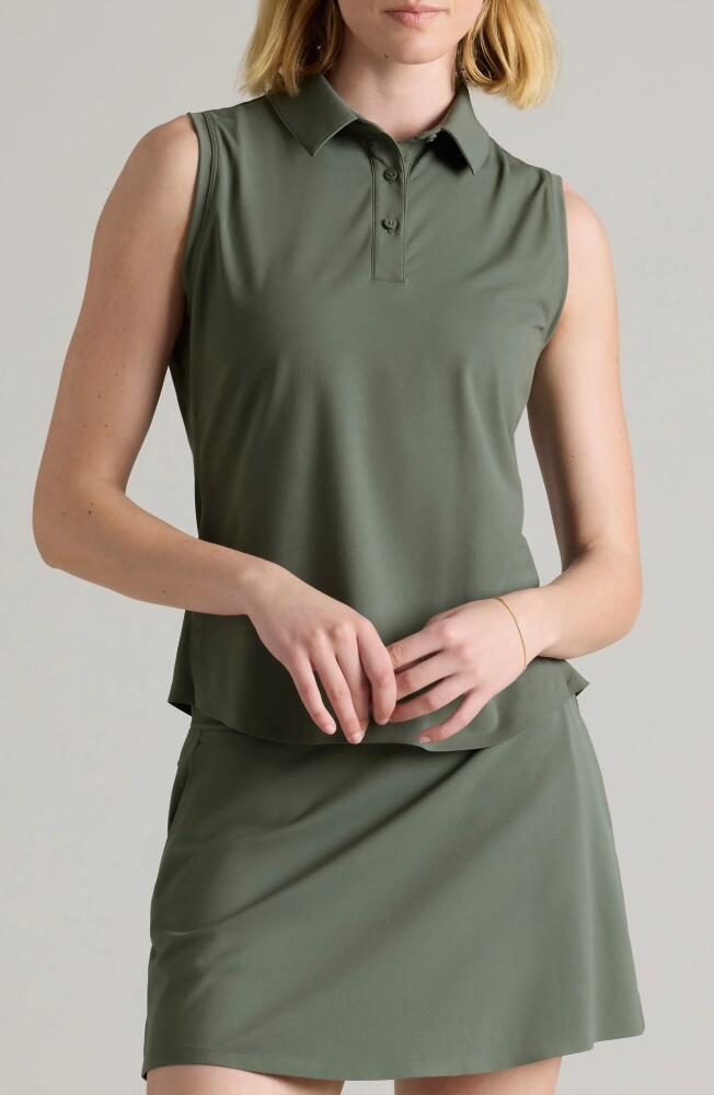 Rhone Course to Court Sleeveless Polo in Olive Shadow Cover