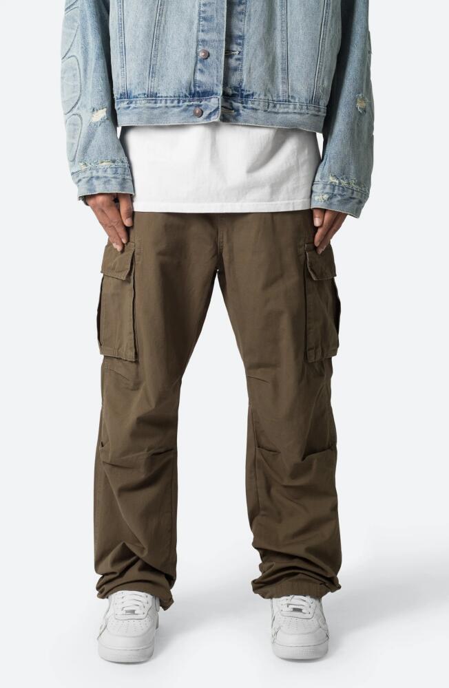 mnml Ultra Baggy Cotton Cargo Pants in Olive Cover