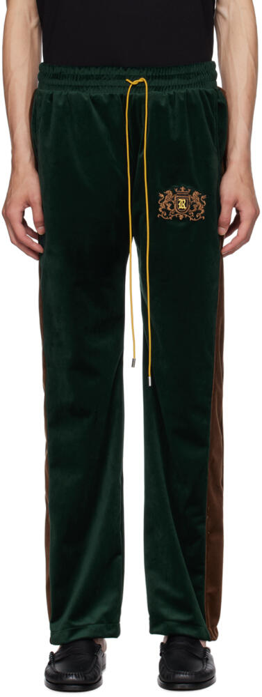 Rhude Green Embroidered Sweatpants Cover