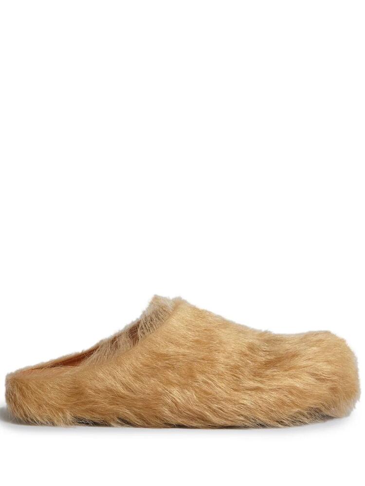 Marni Fussbet Sabot calf-hair slippers - Neutrals Cover