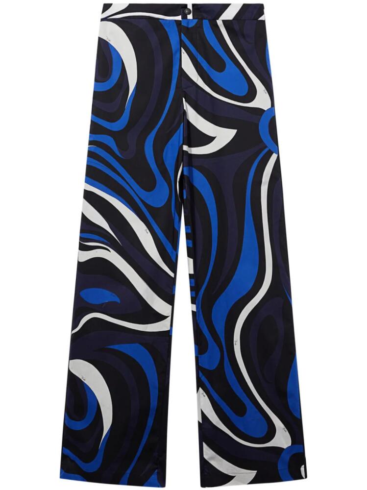 PUCCI marmo-print trousers - Blue Cover