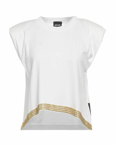 Just Cavalli Woman T-shirt White Cotton Cover