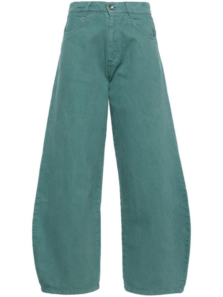 Henrik Vibskov Pipette mid-rise wide-leg jeans - Green Cover