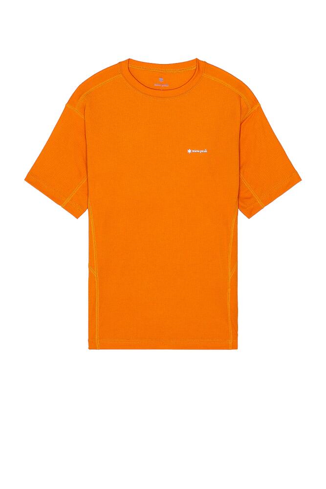 Snow Peak Pe Power Dry Short Sleeve T-Shirt in Orange Cover