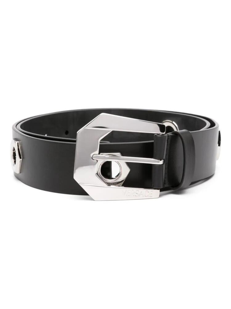 Versace Nuts & Bolts Heritage leather belt - Black Cover