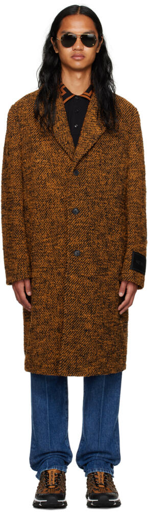 Versace Tan Patch Coat Cover