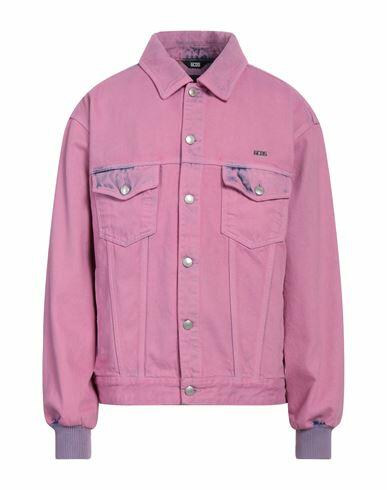 Gcds Man Denim outerwear Pink Cotton Cover