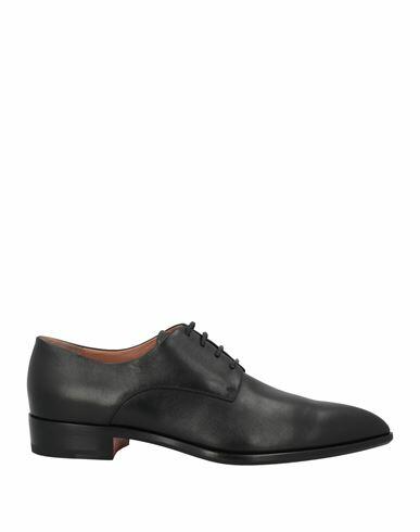 Santoni Woman Lace-up shoes Black Leather Cover