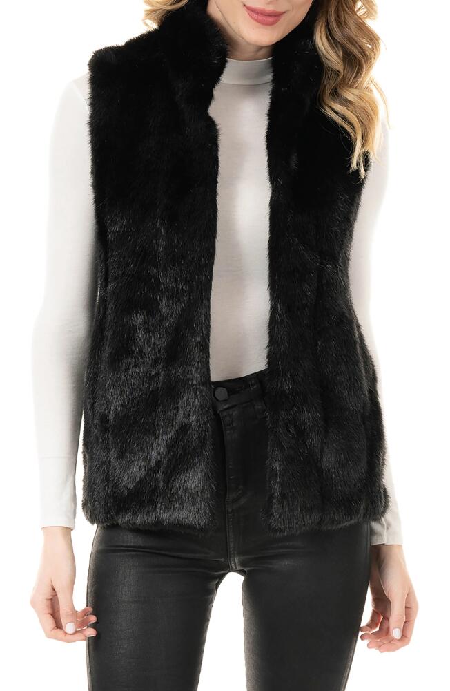 DONNA SALYERS FABULOUS FURS Signature Series Hook Faux Fur Vest in Blamink Cover