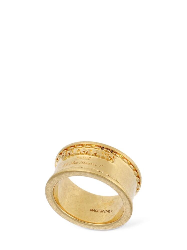 BALMAIN Signature Tubular Brass Ring Cover