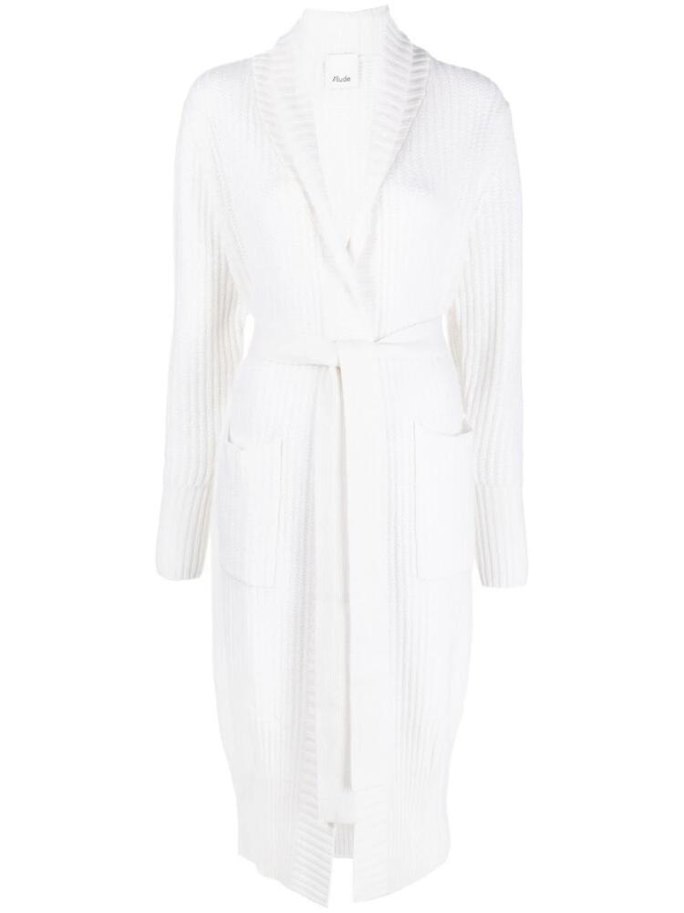 Allude cashmere knit cardi-coat - White Cover