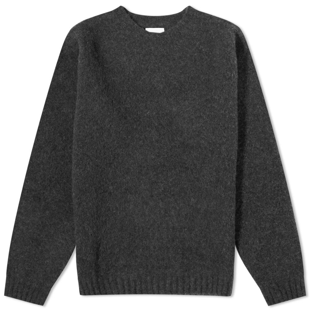 Norse Projects Men's Birnir Brushed Lambswool Crew Jumper in Charcoal Melange Cover