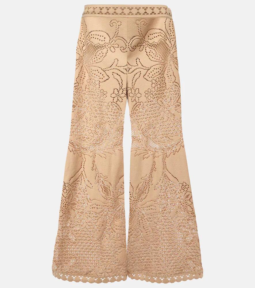 Valentino Guipure lace wide-leg pants Cover