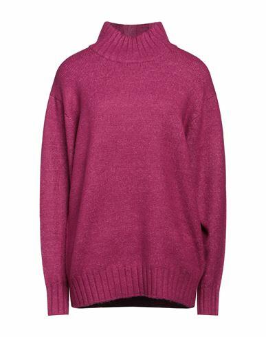 Silvian Heach Woman Turtleneck Magenta Polyester, Elastane, Acrylic Cover