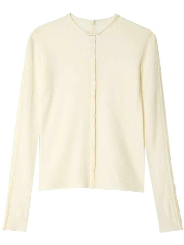 Uma Wang vertical-seamed cashmere jumper - Neutrals Cover