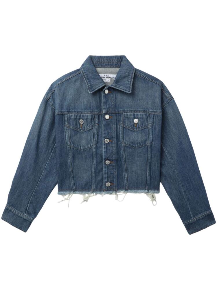 A.P.C. Sainters cropped denim jacket - Blue Cover