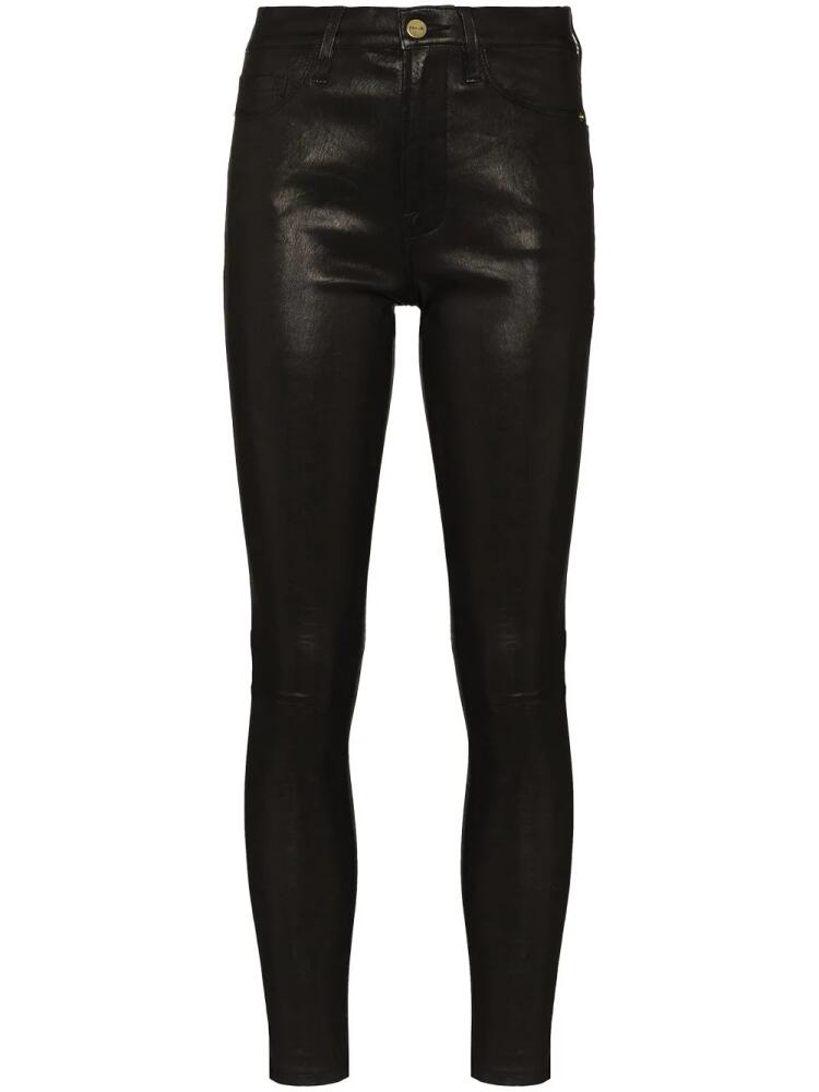 FRAME Le High skinny leather trousers - Black Cover