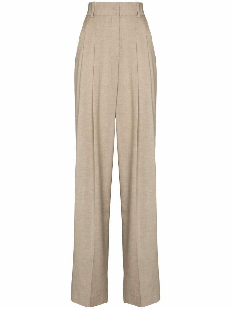 The Frankie Shop Gelso high-rise tailored trousers - Neutrals Cover