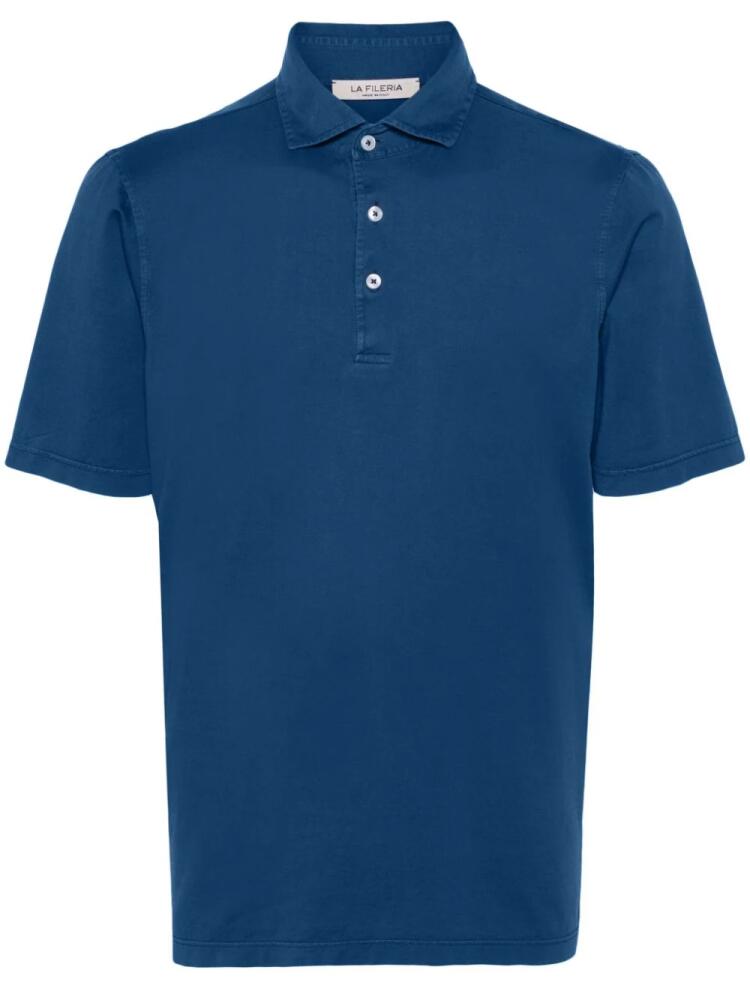 Fileria cotton polo shirt - Blue Cover