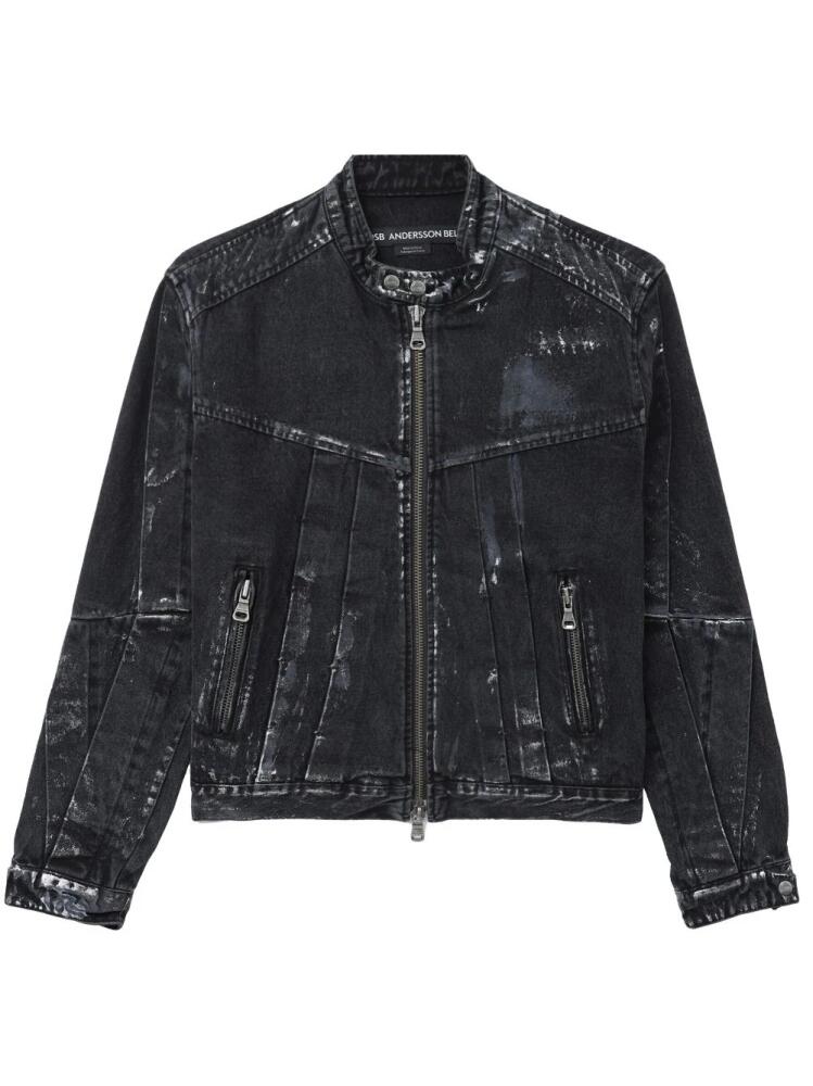 Andersson Bell distressed-effect denim jacket - Black Cover