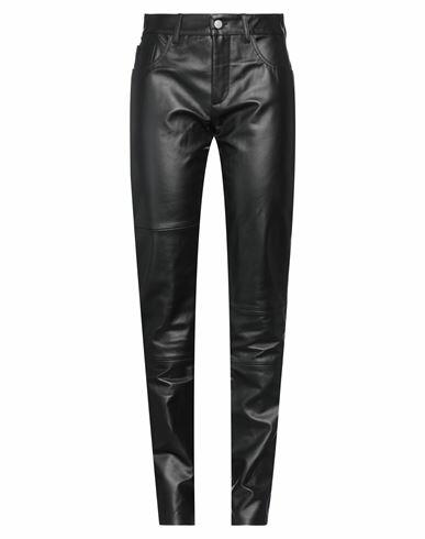 Mm6 Maison Margiela Woman Pants Black Bovine leather Cover