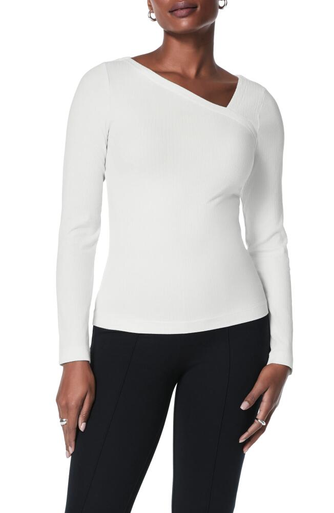 SPANX® Asymmetric Neck Rib T-Shirt in Powder Cover