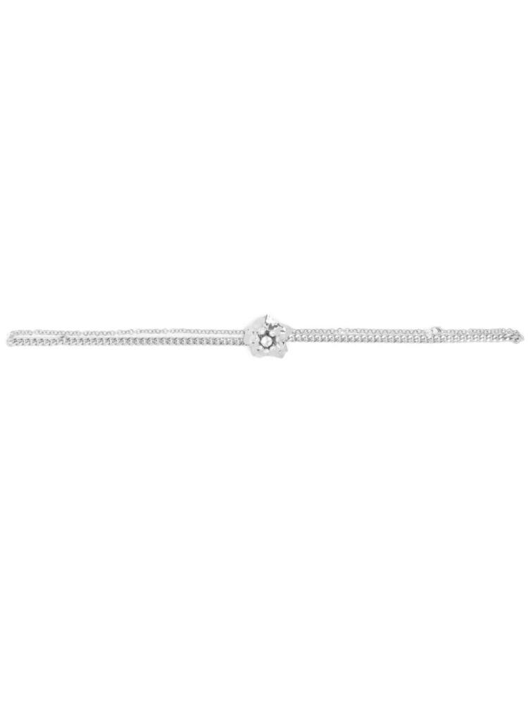 Alessandra Rich crystal-embellished chain belt - Silver Cover