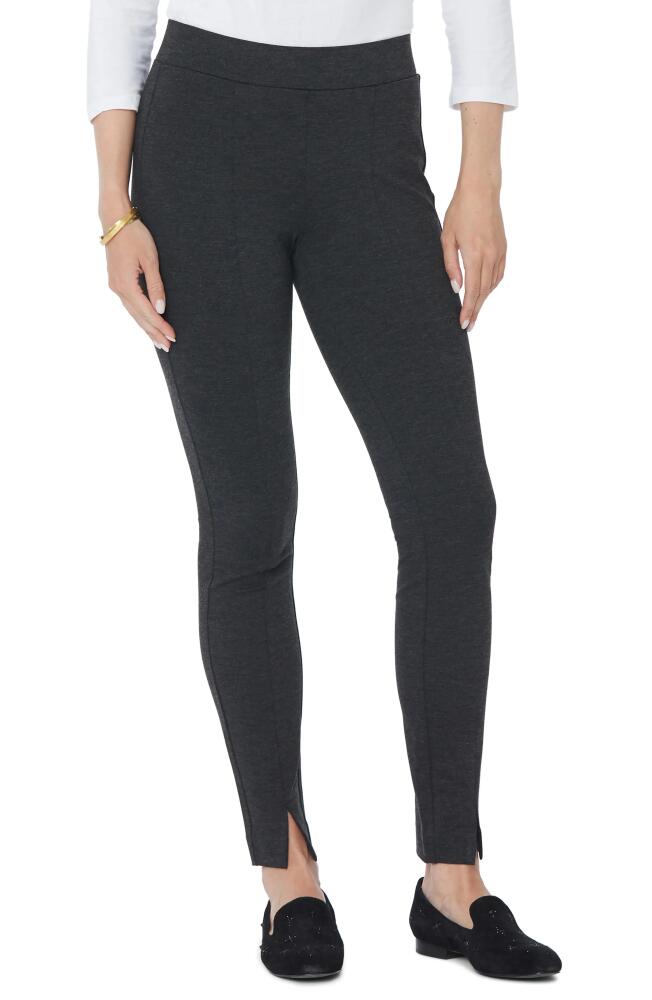 NYDJ Slit Hem Leggings in Charcoal Heathered Cover