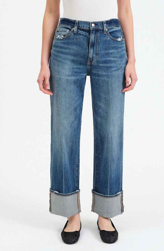 DAZE Eastside High Waist Cuff Crop Straight Leg Jeans in Rush Hour Cover