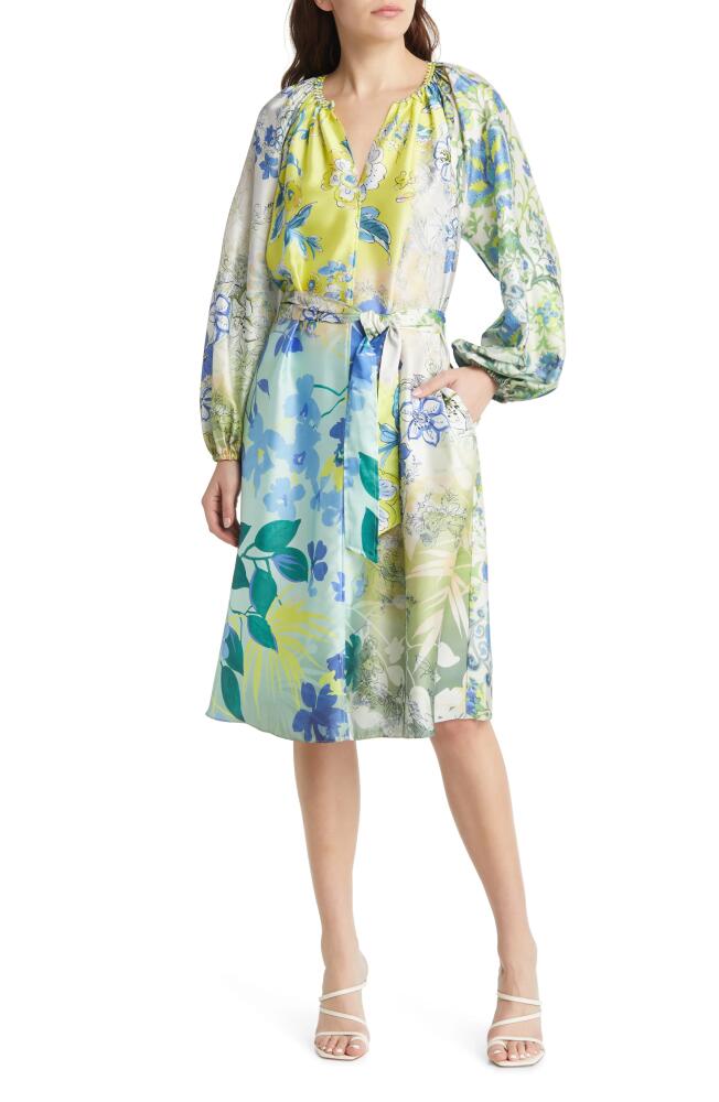 KOBI HALPERIN Arbor Floral Print Long Sleeve Dress in Ivory Multi Cover