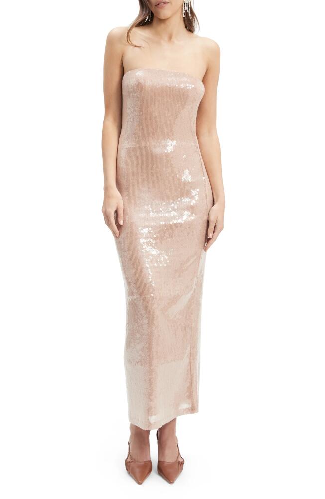 Bardot Launa Sequin Dress in Soft Tan Cover