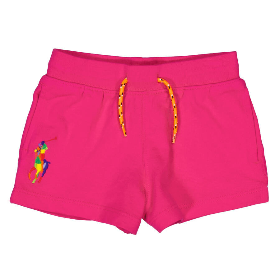 Polo Ralph Lauren Girls Accent Pink Big Pony Spa Cotton Terry Shorts Cover