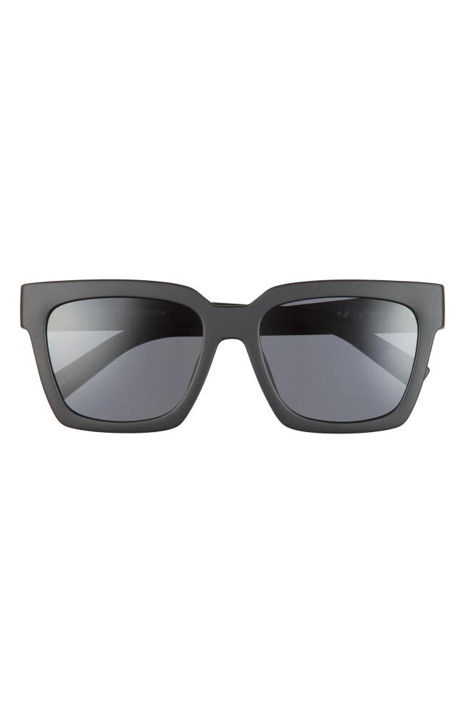 Le Specs 56mm Weekend Riot Sunglasses in Matte Black/Smoke Mono Cover