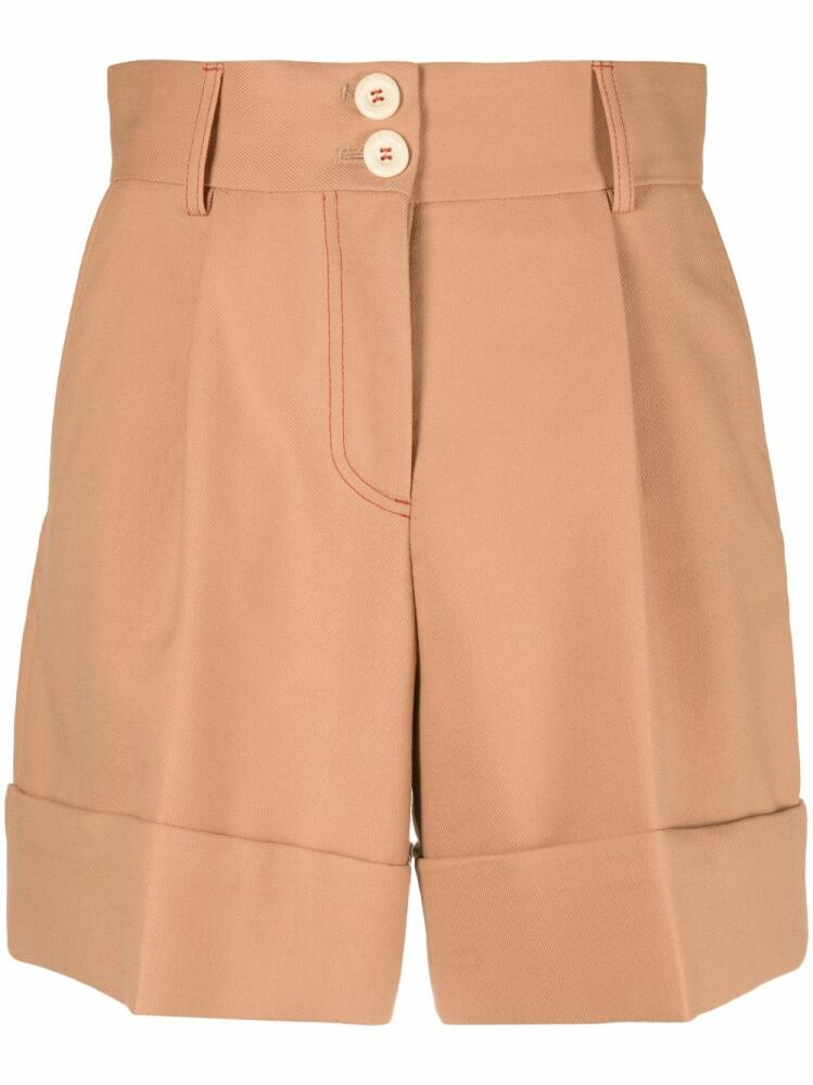 See by Chloé pleated tailored shorts - Neutrals Cover