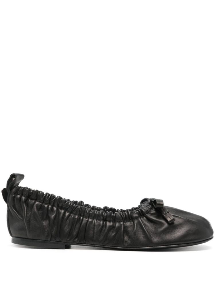 Acne Studios leather ballerina shoes - Black Cover