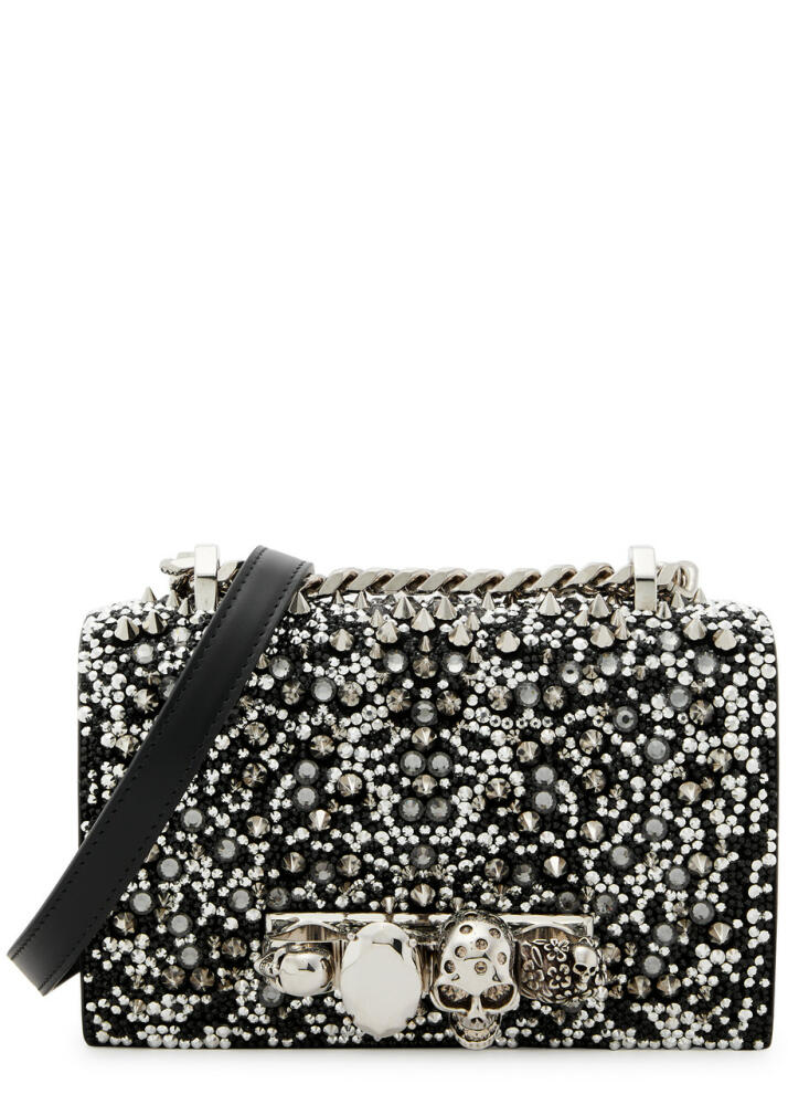 Alexander Mcqueen The Jewelled Satchel Mini Embellished Cross-body bag - Black Cover