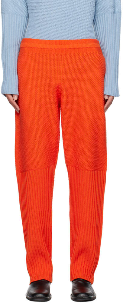 HOMME PLISSÉ ISSEY MIYAKE Orange Rustic Sweatpants Cover