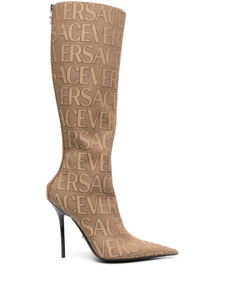 Versace Versace Allover knee-high boots - Neutrals Cover