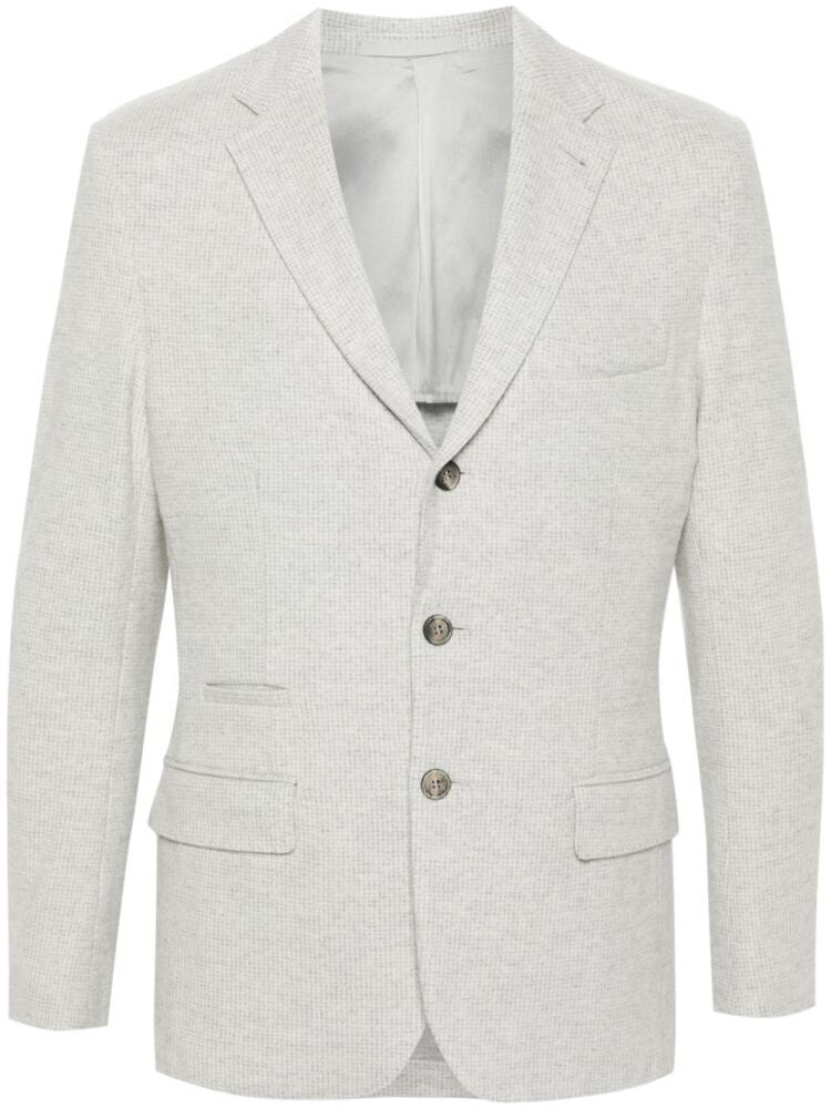 Eleventy mini check-pattern blazer - Grey Cover