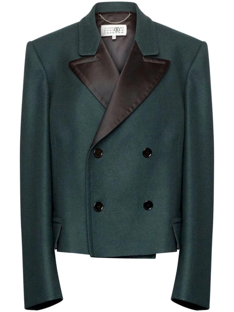 MM6 Maison Margiela double-breasted over-sized blazer - Green Cover