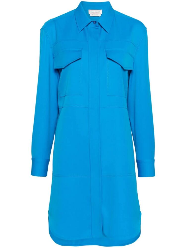 Alexander McQueen wool shirt minidress - Blue Cover