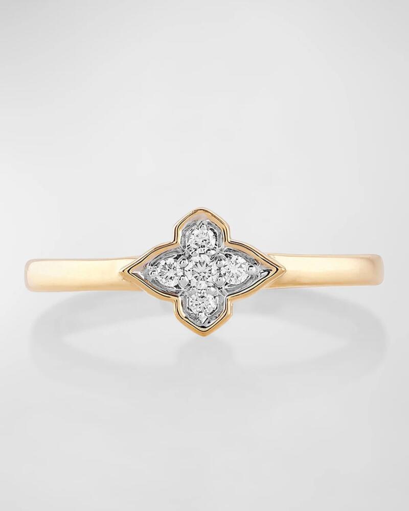 Farah Khan Atelier 18K Yellow Gold Diamonds Delicate Ring, Size 7 Cover