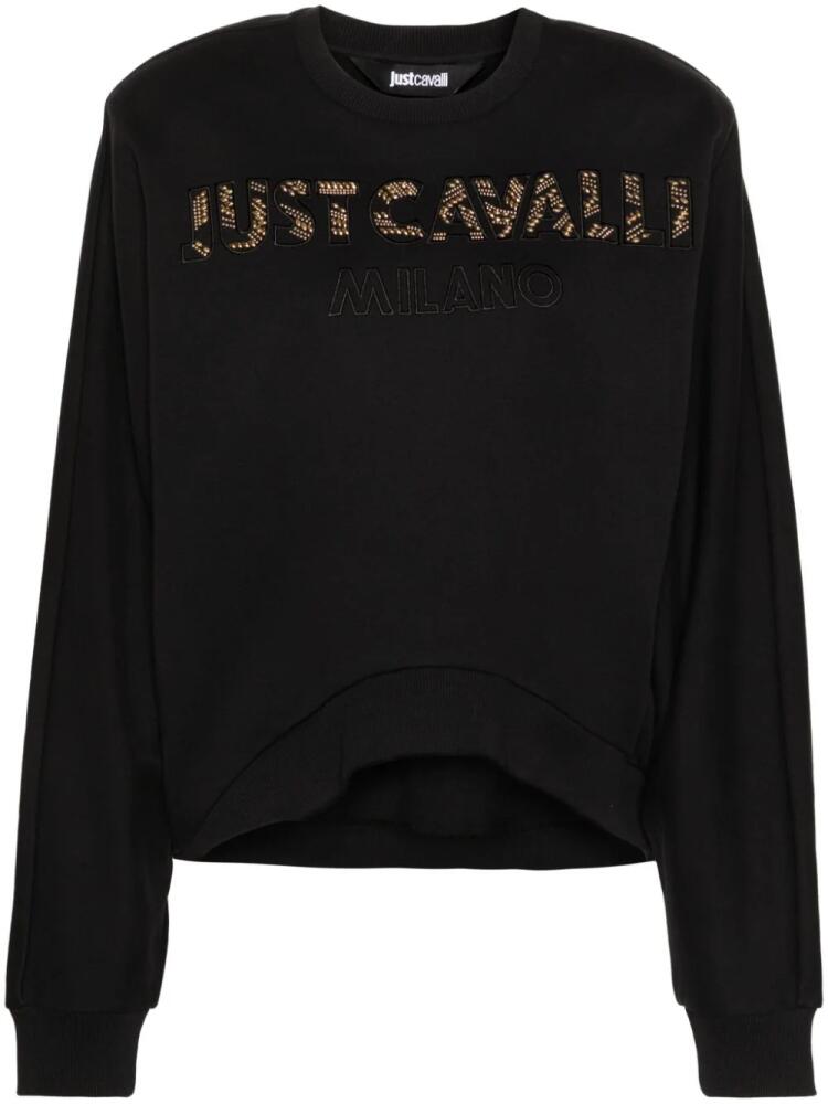 Just Cavalli stud-detail cotton sweatshirt - Black Cover