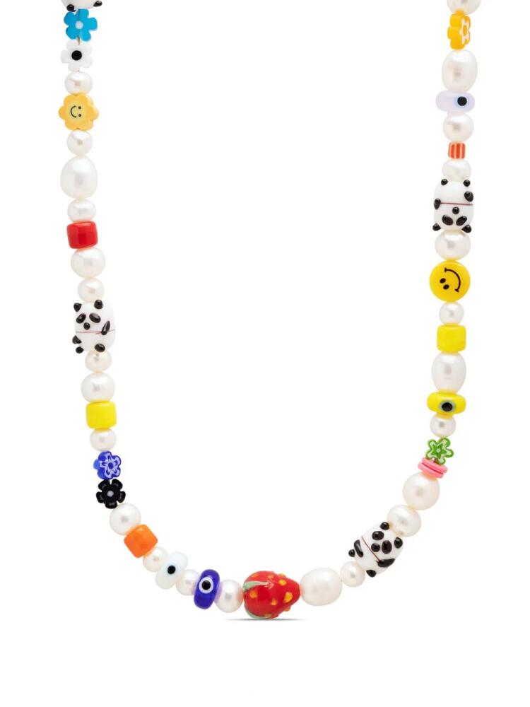 Nialaya Jewelry Panda pearl necklace - Gold Cover