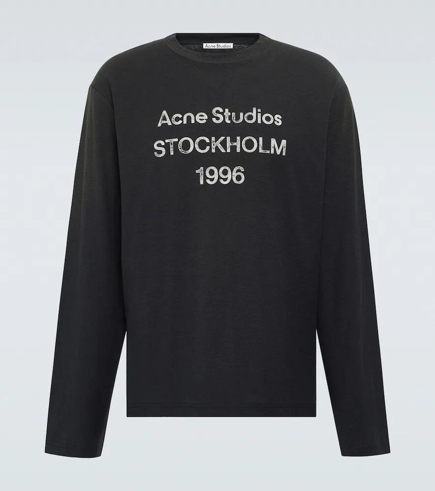 Acne Studios Logo distressed jersey T-shirt Cover