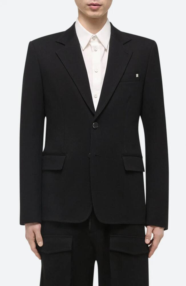 Helmut Lang Zip Classic Ponte Knit Blazer in Black Cover