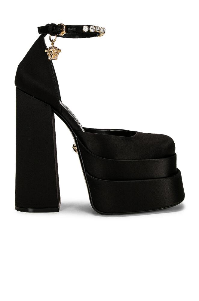 VERSACE Medusa Aevitas Mary Jane Platforms in Black Cover